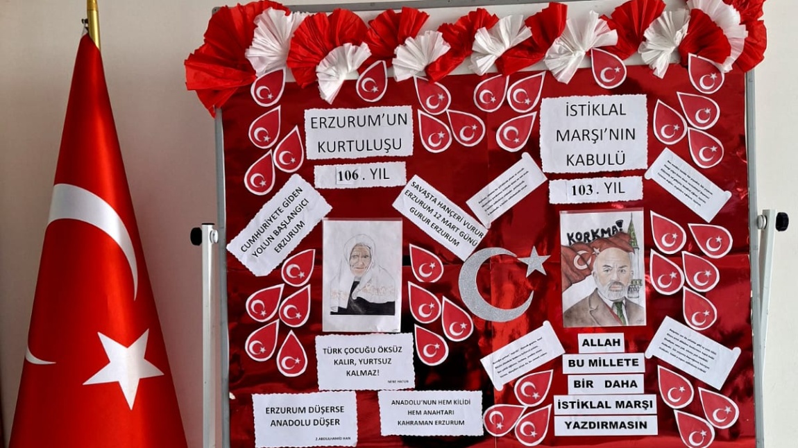 12 Mart Erzurum'un Kurtuluşu ve İstiklal Marşın Kabulü Panosu